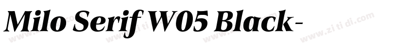 Milo Serif W05 Black字体转换